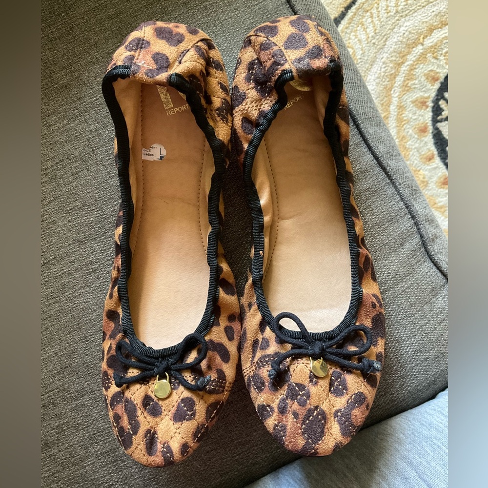 Report leopard print slippers